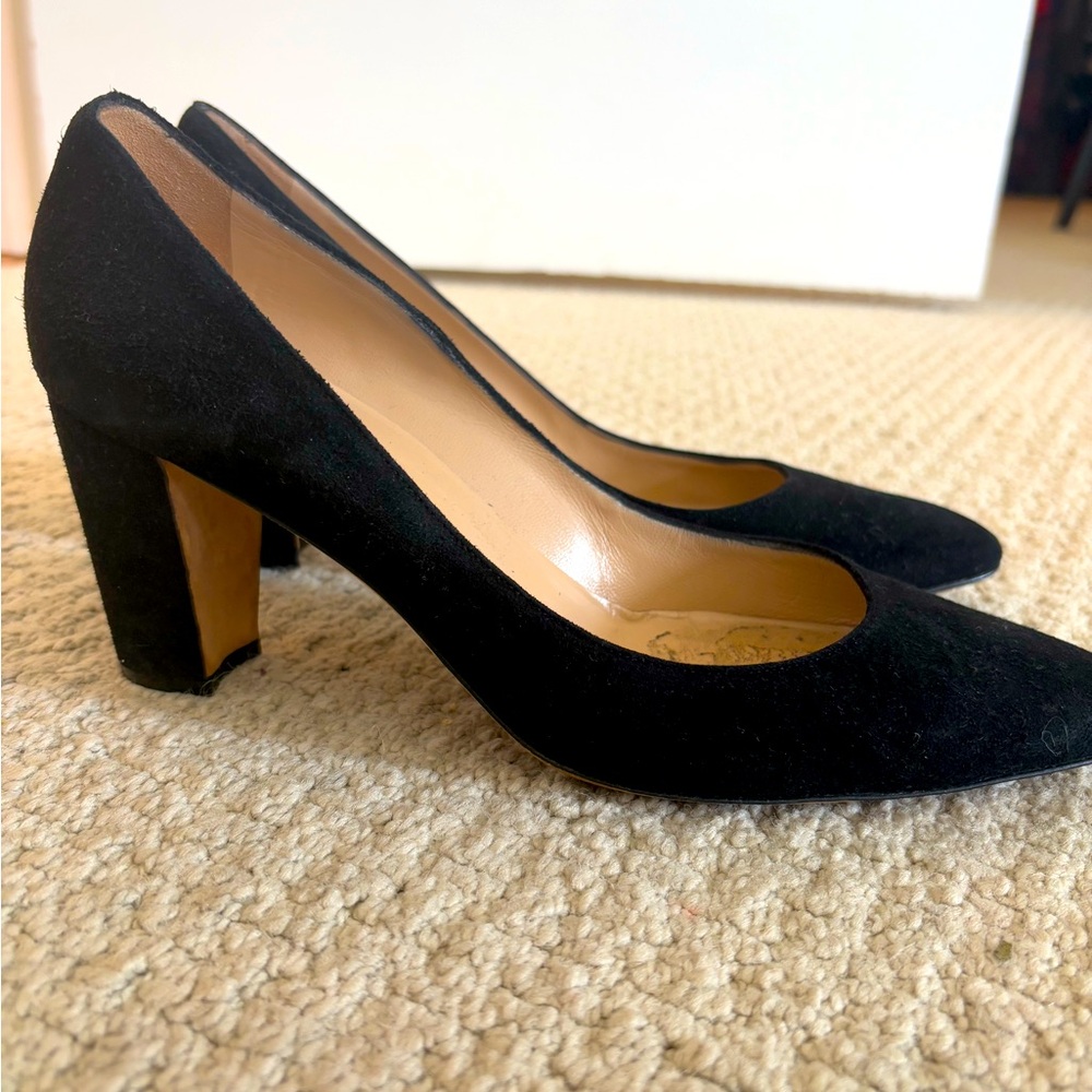 Manolo Blahnik size 9.5-10 black suede heels